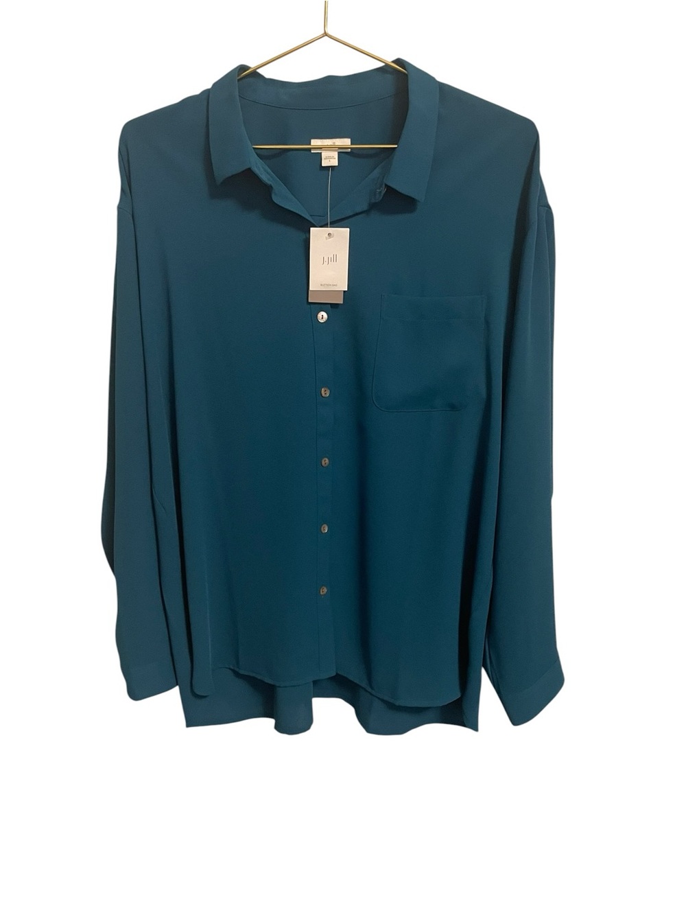 J. Jill Teal Button-Down Shirt